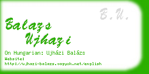 balazs ujhazi business card